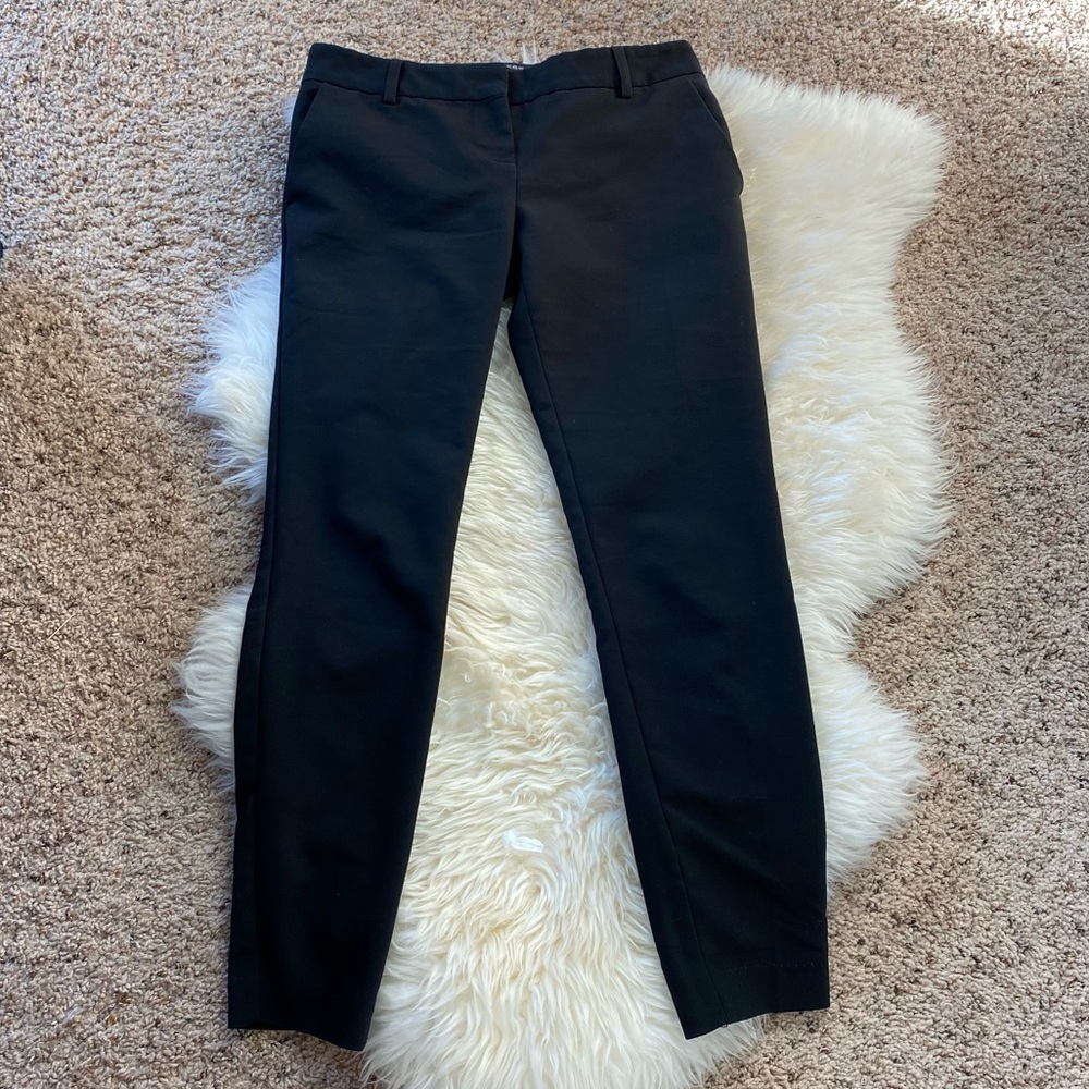 Express Black Columnist Black Skinny Business Casual Pants Sz 0R